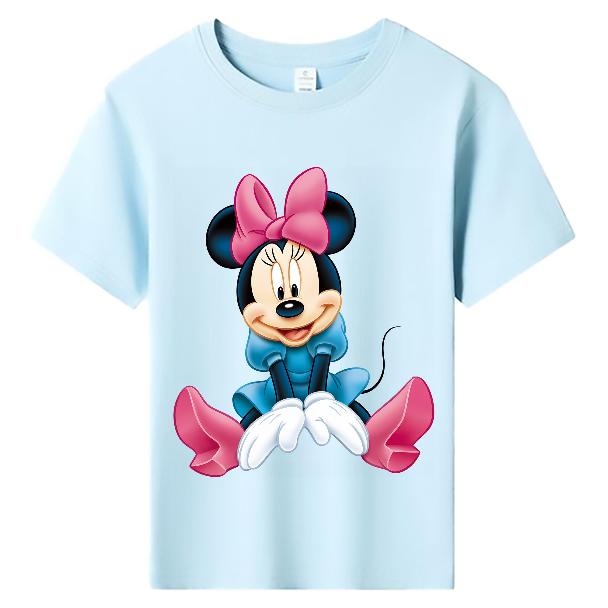 （画像用） ミッキーマウス Mickey Mouse 綿100％キッズTシャツ（フロントプリント）